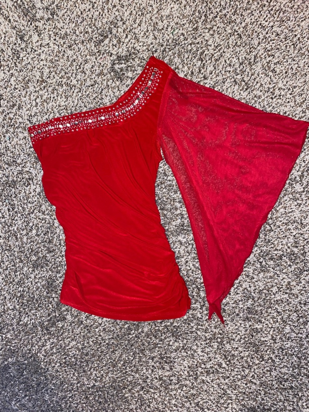Vibrant One-Shoulder Top